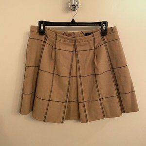 Club Monaco Wool Windowpane Miniskirt
